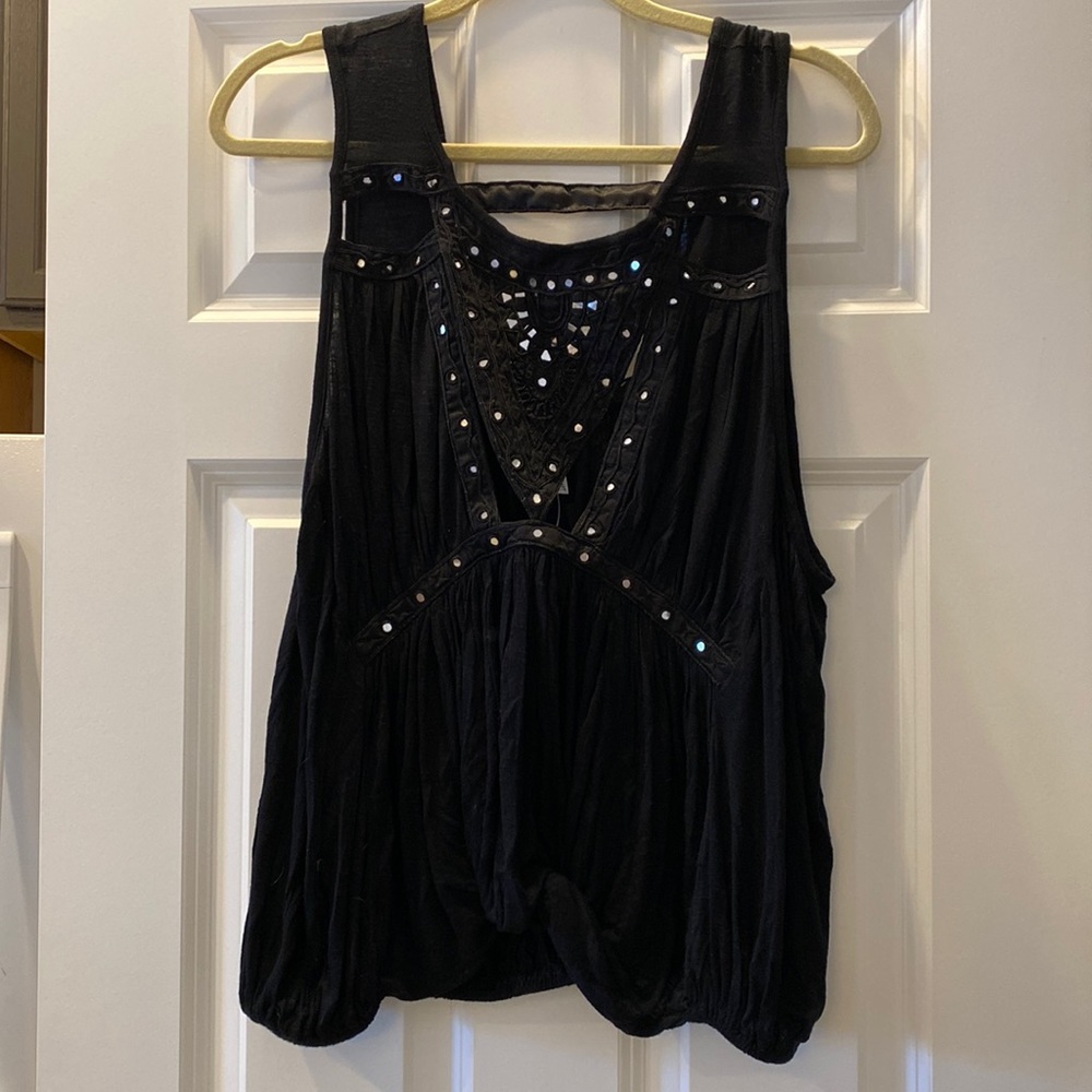 Free People embellished cut out tank
